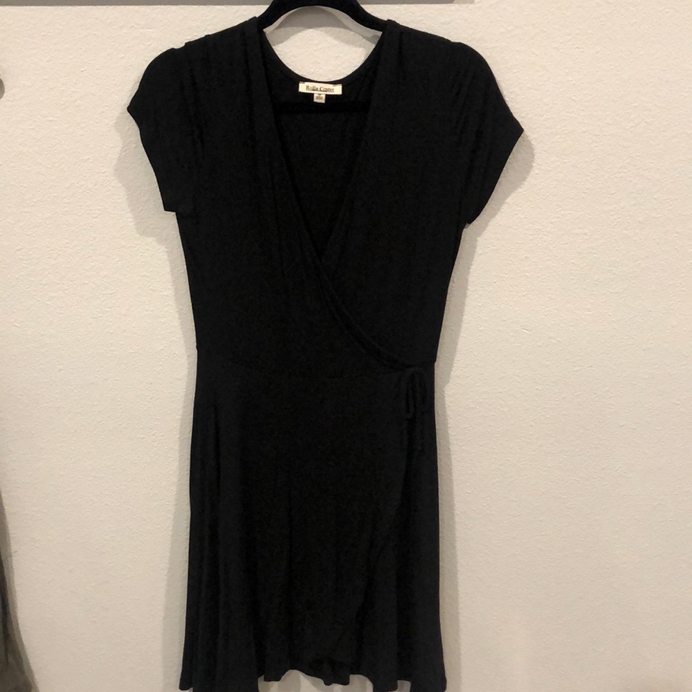 Black wrap dress